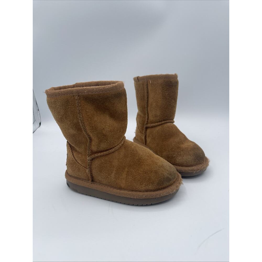Koolaburra by UGG Koola Short Toddler Size‎ 7 Chestnut Shearling Suede Boots